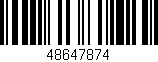 Código de barras (EAN, GTIN, SKU, ISBN): '48647874'