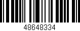 Código de barras (EAN, GTIN, SKU, ISBN): '48648334'