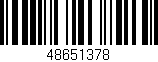 Código de barras (EAN, GTIN, SKU, ISBN): '48651378'