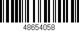 Código de barras (EAN, GTIN, SKU, ISBN): '48654058'
