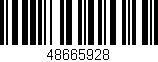 Código de barras (EAN, GTIN, SKU, ISBN): '48665928'