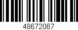 Código de barras (EAN, GTIN, SKU, ISBN): '48672067'