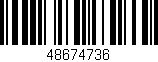 Código de barras (EAN, GTIN, SKU, ISBN): '48674736'