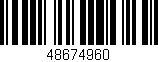 Código de barras (EAN, GTIN, SKU, ISBN): '48674960'