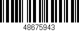 Código de barras (EAN, GTIN, SKU, ISBN): '48675943'