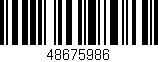 Código de barras (EAN, GTIN, SKU, ISBN): '48675986'