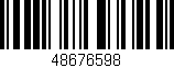 Código de barras (EAN, GTIN, SKU, ISBN): '48676598'