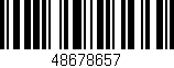 Código de barras (EAN, GTIN, SKU, ISBN): '48678657'