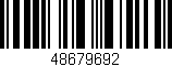 Código de barras (EAN, GTIN, SKU, ISBN): '48679692'
