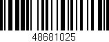 Código de barras (EAN, GTIN, SKU, ISBN): '48681025'