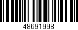 Código de barras (EAN, GTIN, SKU, ISBN): '48691998'