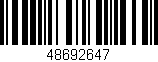 Código de barras (EAN, GTIN, SKU, ISBN): '48692647'