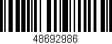 Código de barras (EAN, GTIN, SKU, ISBN): '48692986'