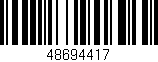 Código de barras (EAN, GTIN, SKU, ISBN): '48694417'