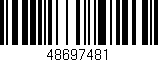 Código de barras (EAN, GTIN, SKU, ISBN): '48697481'