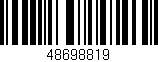 Código de barras (EAN, GTIN, SKU, ISBN): '48698819'