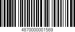 Código de barras (EAN, GTIN, SKU, ISBN): '4870000001569'