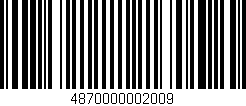 Código de barras (EAN, GTIN, SKU, ISBN): '4870000002009'