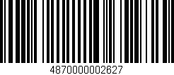 Código de barras (EAN, GTIN, SKU, ISBN): '4870000002627'