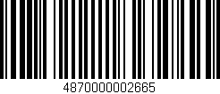 Código de barras (EAN, GTIN, SKU, ISBN): '4870000002665'
