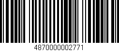 Código de barras (EAN, GTIN, SKU, ISBN): '4870000002771'