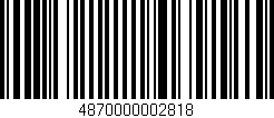 Código de barras (EAN, GTIN, SKU, ISBN): '4870000002818'