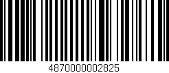Código de barras (EAN, GTIN, SKU, ISBN): '4870000002825'
