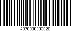 Código de barras (EAN, GTIN, SKU, ISBN): '4870000003020'