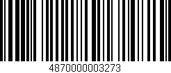 Código de barras (EAN, GTIN, SKU, ISBN): '4870000003273'