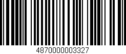Código de barras (EAN, GTIN, SKU, ISBN): '4870000003327'