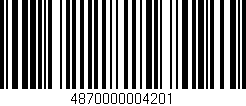 Código de barras (EAN, GTIN, SKU, ISBN): '4870000004201'