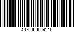 Código de barras (EAN, GTIN, SKU, ISBN): '4870000004218'