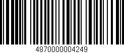 Código de barras (EAN, GTIN, SKU, ISBN): '4870000004249'