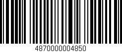 Código de barras (EAN, GTIN, SKU, ISBN): '4870000004850'