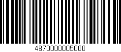 Código de barras (EAN, GTIN, SKU, ISBN): '4870000005000'