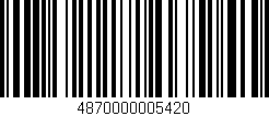 Código de barras (EAN, GTIN, SKU, ISBN): '4870000005420'