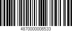 Código de barras (EAN, GTIN, SKU, ISBN): '4870000006533'