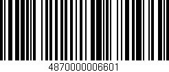 Código de barras (EAN, GTIN, SKU, ISBN): '4870000006601'