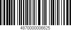 Código de barras (EAN, GTIN, SKU, ISBN): '4870000006625'