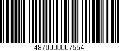 Código de barras (EAN, GTIN, SKU, ISBN): '4870000007554'