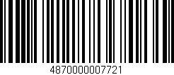Código de barras (EAN, GTIN, SKU, ISBN): '4870000007721'