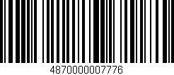 Código de barras (EAN, GTIN, SKU, ISBN): '4870000007776'