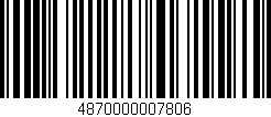 Código de barras (EAN, GTIN, SKU, ISBN): '4870000007806'