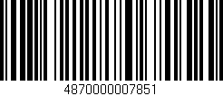 Código de barras (EAN, GTIN, SKU, ISBN): '4870000007851'