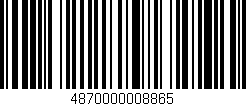 Código de barras (EAN, GTIN, SKU, ISBN): '4870000008865'
