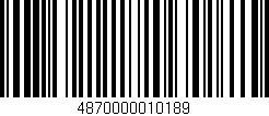 Código de barras (EAN, GTIN, SKU, ISBN): '4870000010189'