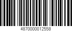 Código de barras (EAN, GTIN, SKU, ISBN): '4870000012558'