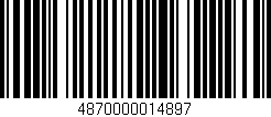 Código de barras (EAN, GTIN, SKU, ISBN): '4870000014897'