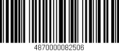 Código de barras (EAN, GTIN, SKU, ISBN): '4870000082506'
