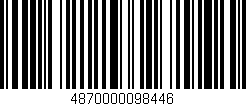 Código de barras (EAN, GTIN, SKU, ISBN): '4870000098446'